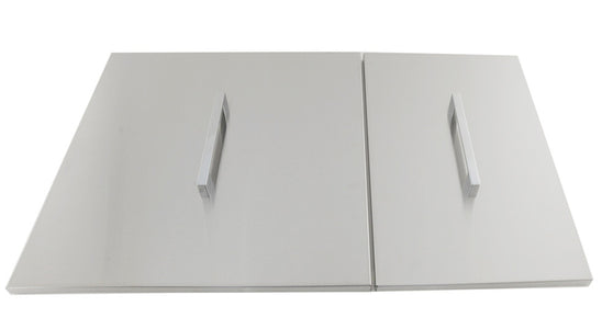 Over/Under 34" x 12" Height Double Basin Sink w/2 Covers