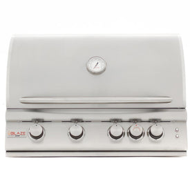 Blaze Marine Grade 316L 4-Burner Premium LTE with Rear Infrared Burner & Grill Lights - BLZ-4LTE2MG-NG