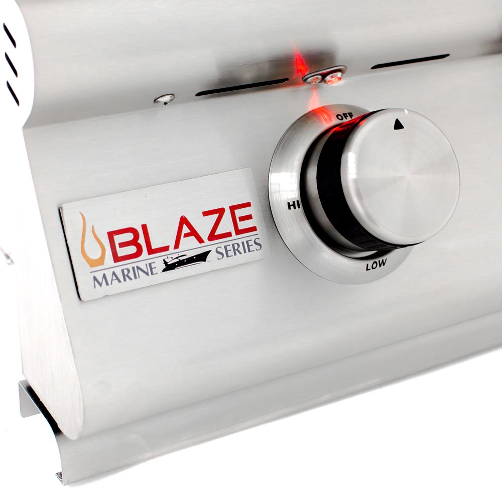 Blaze Marine Grade 316L 4-Burner Premium LTE with Rear Infrared Burner & Grill Lights - BLZ-4LTE2MG-NG