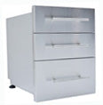 Designer Series 23"Height Multi-Configurable Triple Drawer w/Self-Leveling Legs