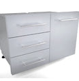 Designer Series 23"Height Multi-Configurable Triple Drawer w/Self-Leveling Legs
