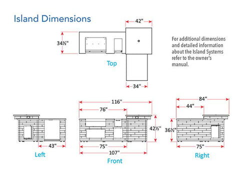 Image of Fire Magic L-Shaped SP Island with Pantry Door Cut-Out IL660-SPD-116BA