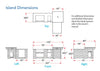 Fire Magic L-Shaped SP Island with Refrigerator Cut-Out IL660-SPR-116BA