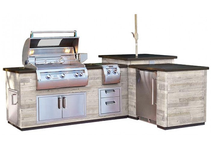 Fire Magic L-Shaped SP Island with Pantry Door Cut-Out IL660-SPD-116BA