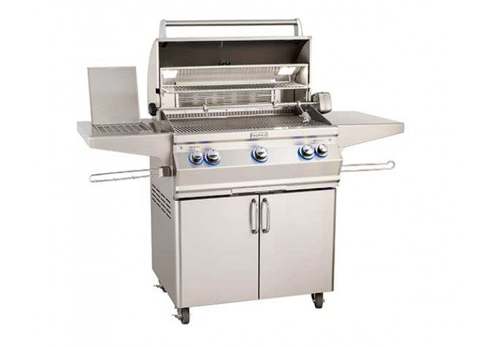 Fire Magic Aurora A540s 30-inch Portable Grill With Side Burner and Rotisserie A540s-8EA-62