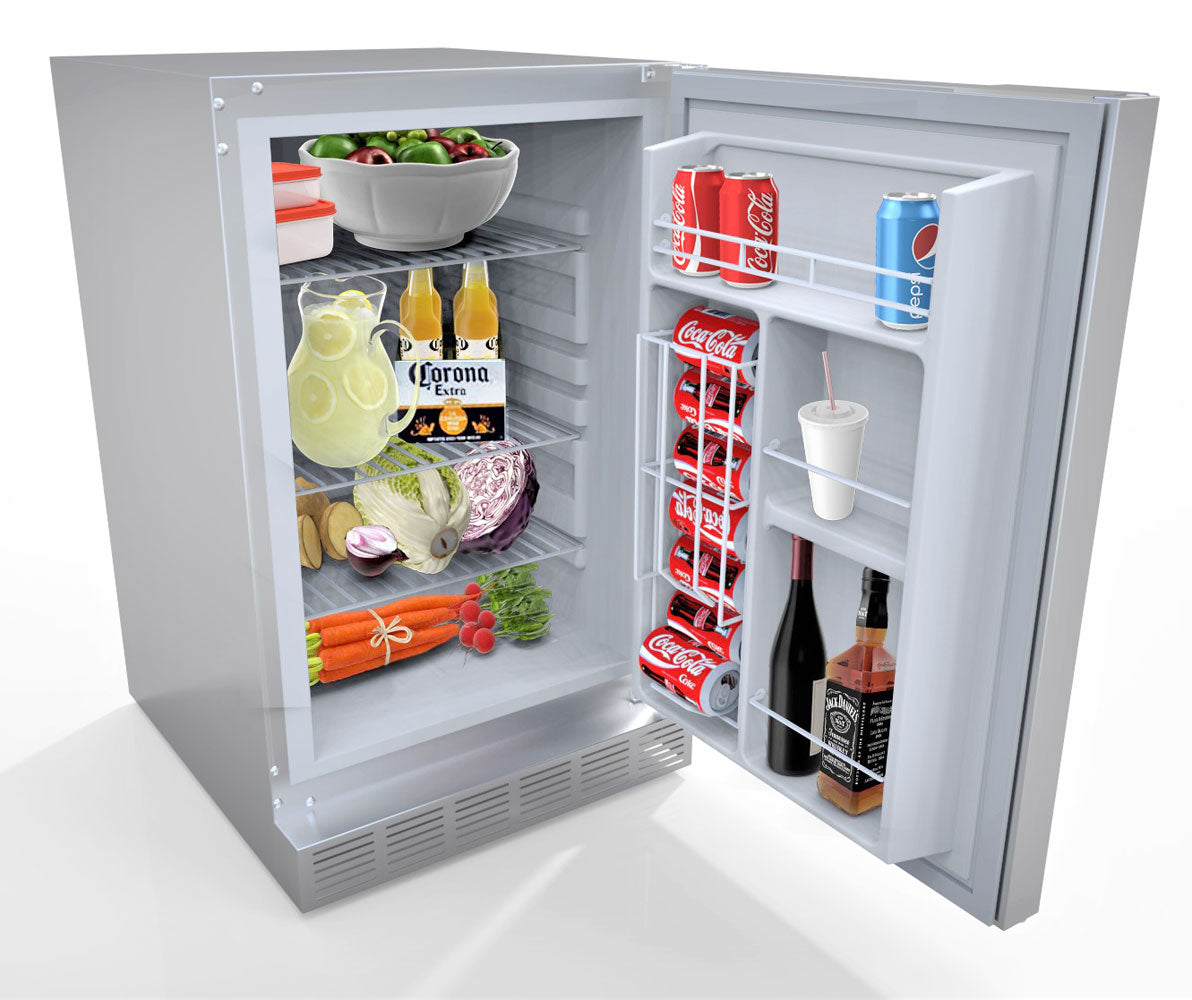 21" 304 Stainless Steel Outdoor Rated Refrigerator