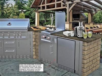 21" 304 Stainless Steel Outdoor Rated Refrigerator