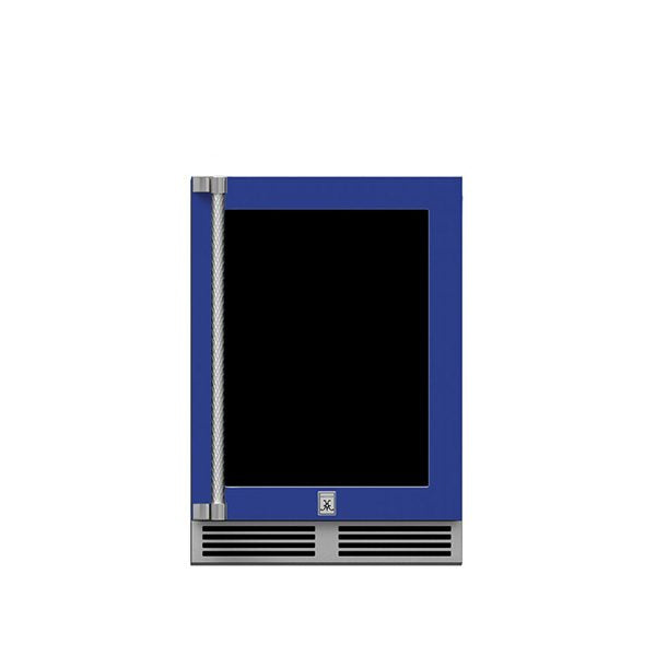 24" Hestan Outdoor Dual Zone Refrigerator with Wine Storage (UV-Coated Glass Door) - GRWG Series