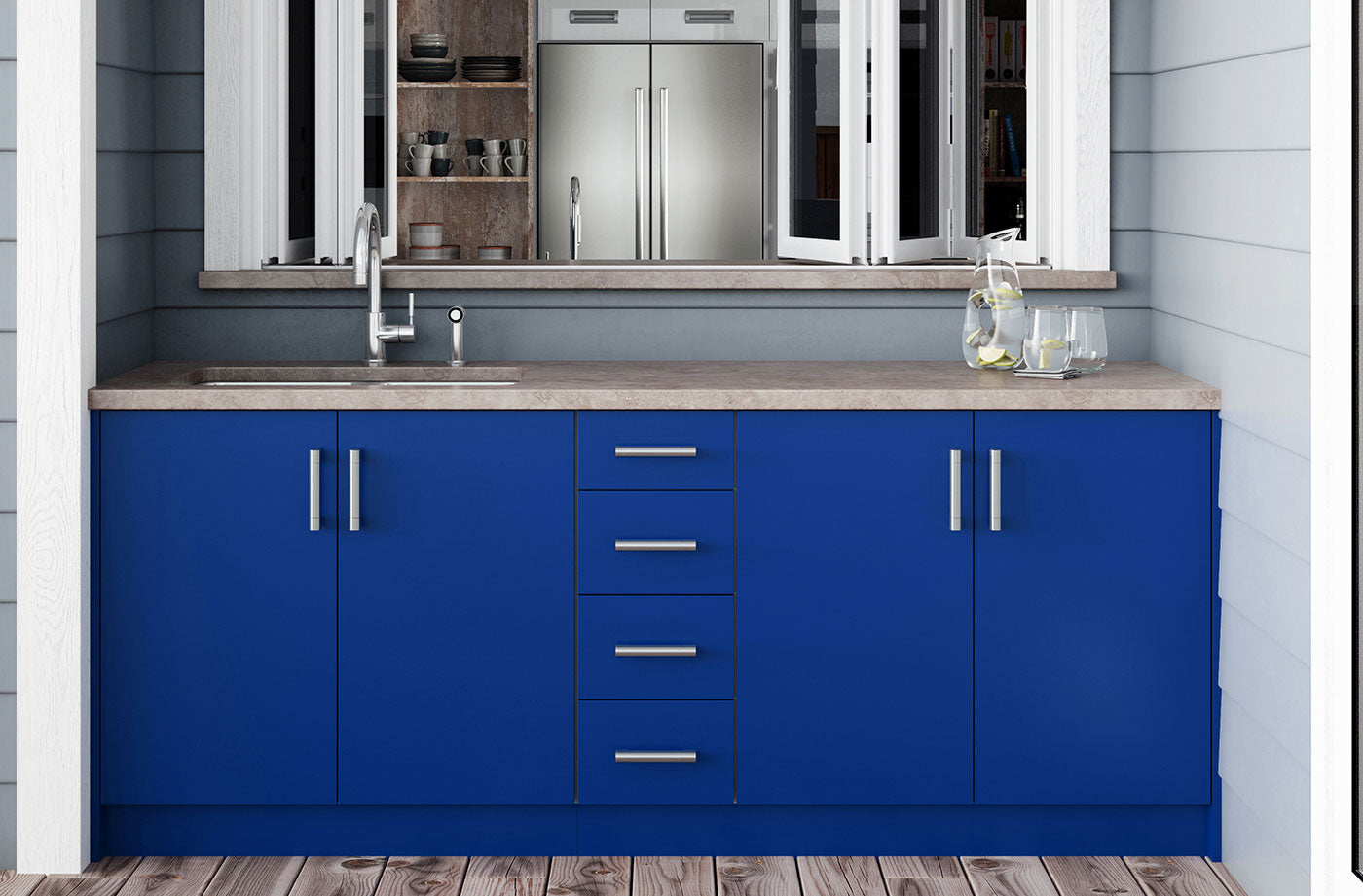 WeatherStrong Miami Wall to Wall Kitchen Cabinet
