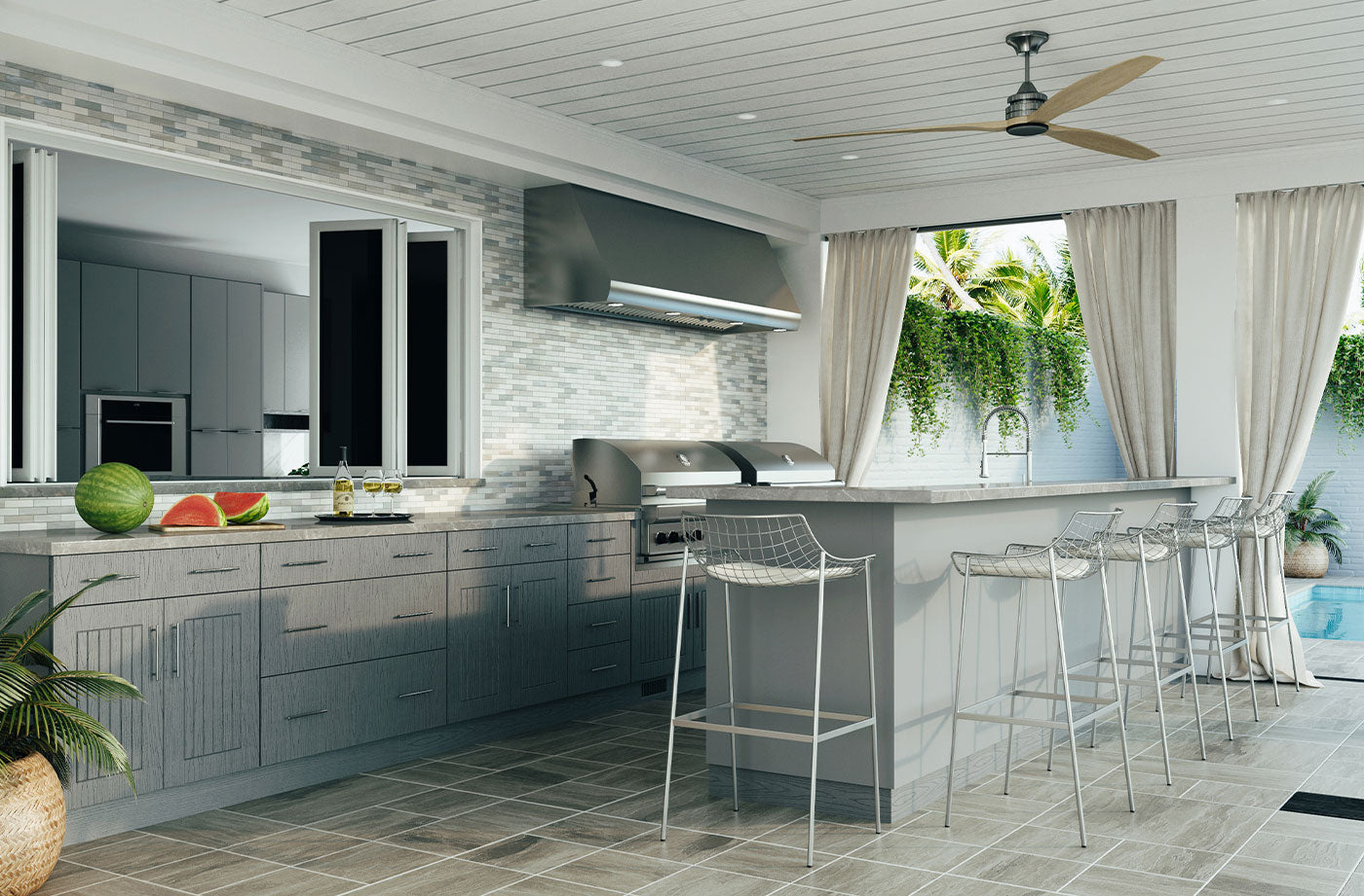 WeatherStrong Naples Galley Kitchen Cabinet