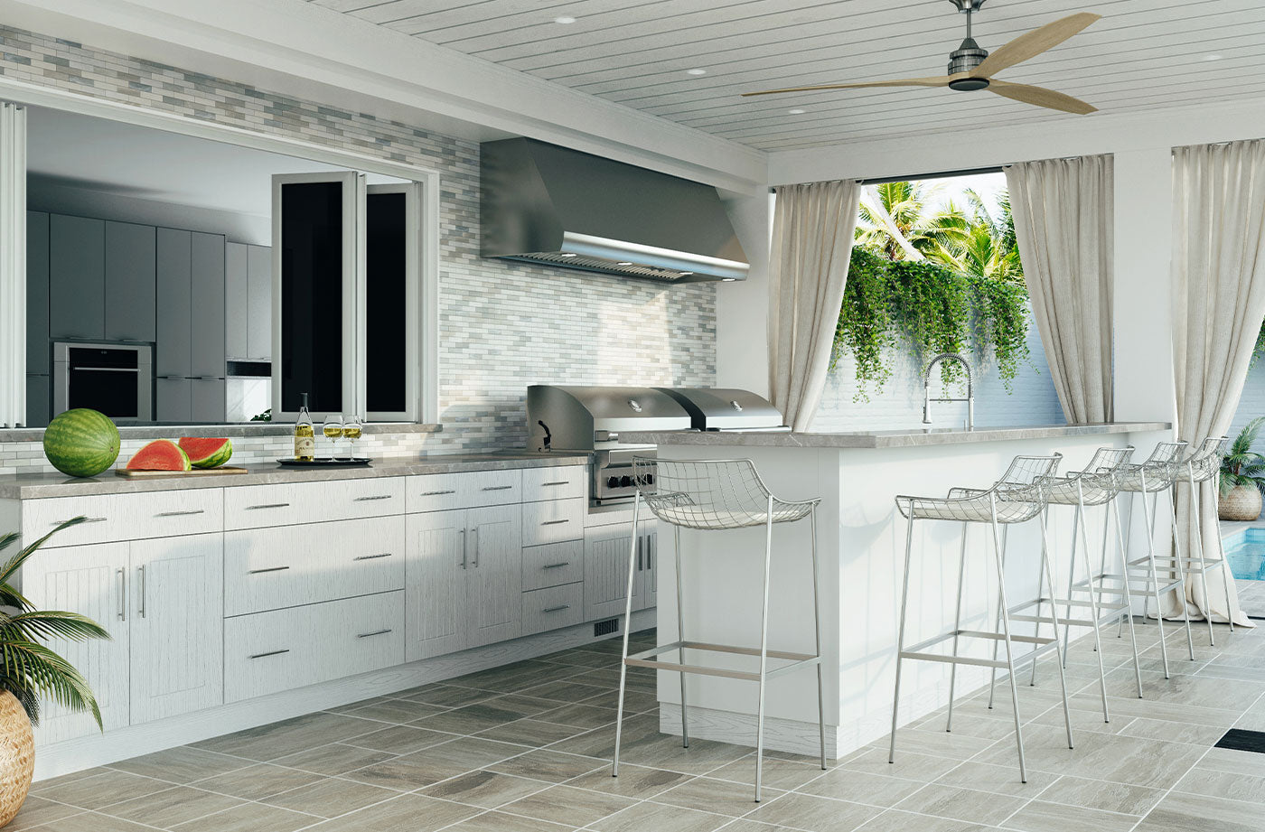 WeatherStrong Naples Galley Kitchen Cabinet