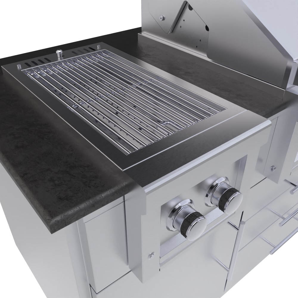AUSTIN 9’ Grill/Double Burner/Companion Pro & Bar Center Island Package