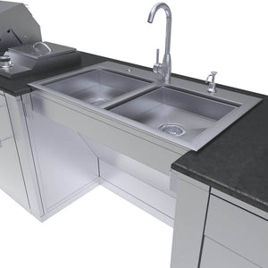 CABANA 10'-8" ADA Compliant Grill/Burner & Double Sink Island Package
