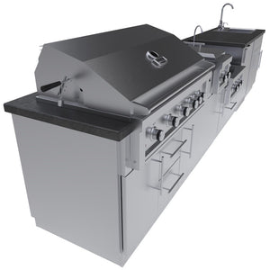 HILL COUNTRY 13’-6" Expansive Island Package with our Largest Gas Grill, Highest performing Power Burner, Dual Burners and Premium Sink Package.
