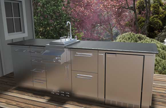 Savana 8' 6" length Wet Bar Outdoor Cabinet Package