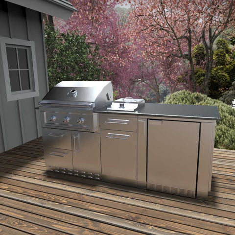 Image of Tango 7 Foot outdoor package grilling station