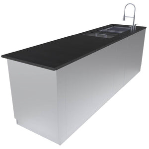 Galley 9 Foot Clean & Prep Cabinet Island Package