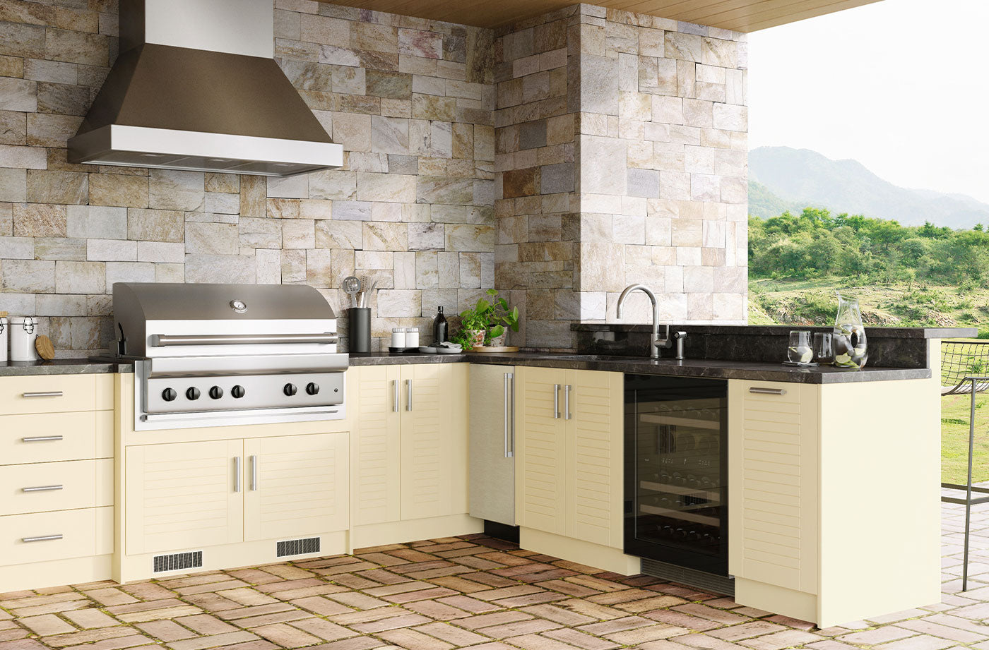 WeatherStrong Tampa L-Shaped Kitchen Cabinet