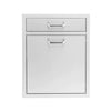 PCM 260 Series 20-Inch Single Drawer & Roll-Out Trash/Recycling Bin Combo