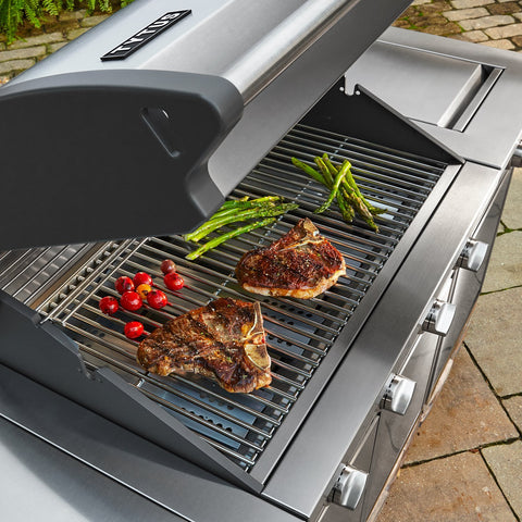 Image of Tytus Ash Stacked Stone 4-Burner Grill Island TI404MGGLP