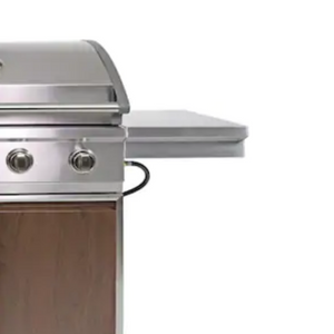 Tytus Walnut Wood Metal 4-Burner Gas Grill