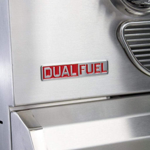 Image of American Muscle Grill by Summerset 36" 5-Burner Freestanding Dual Fuel Wood / Charcoal / Gas Grill AMG36-NG + CART-AMG36