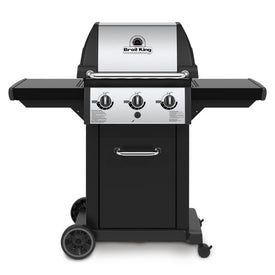Broil King Monarch 320 Black with Stainless Steel 3 Burner Natural Gas Grill
