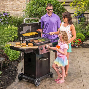 Broil King Monarch 320 3-Burner Grill on 2-Wheel Cart, 22-Inches