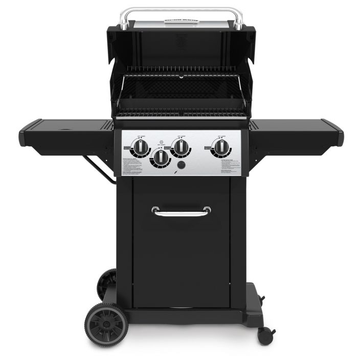 Broil King Monarch 340 Black with Stainless Steel 3 Burner Natural Gas Grill