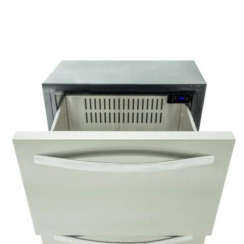 Image of Blaze 23.5" Outdoor Rated Stainless Steel Double Drawer 5.1 Cu. Ft. Refrigerator
