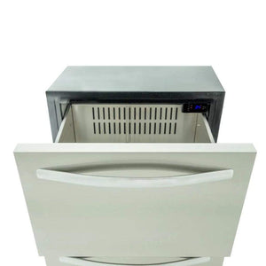 Blaze 23.5" Outdoor Rated Stainless Steel Double Drawer 5.1 Cu. Ft. Refrigerator