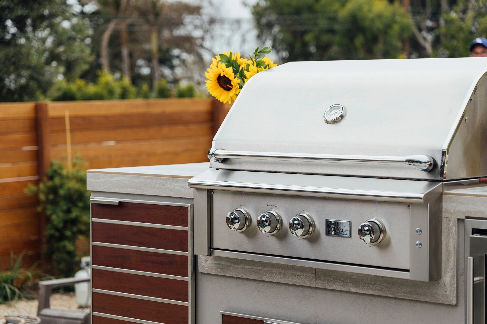 Summerset Alturi 42" 3-Burner Freestanding Gas Grill With Stainless Steel Burners & Rotisserie ALT42T-NG + CART-ALT42