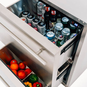 Summerset Deluxe Outdoor Refrigerator Drawers, 5.3 Cubic Feet  SSRFR-24DR2