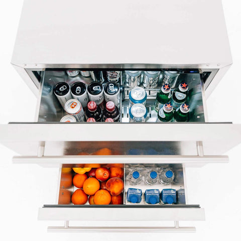Image of Summerset Deluxe Outdoor Refrigerator Drawers, 5.3 Cubic Feet  SSRFR-24DR2