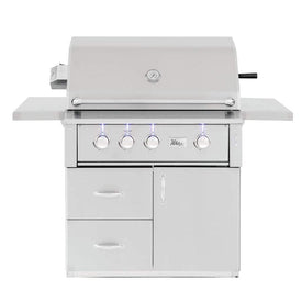 Summerset Alturi 42" 3-Burner Freestanding Gas Grill With Stainless Steel Burners & Rotisserie ALT42T-NG + CART-ALT42