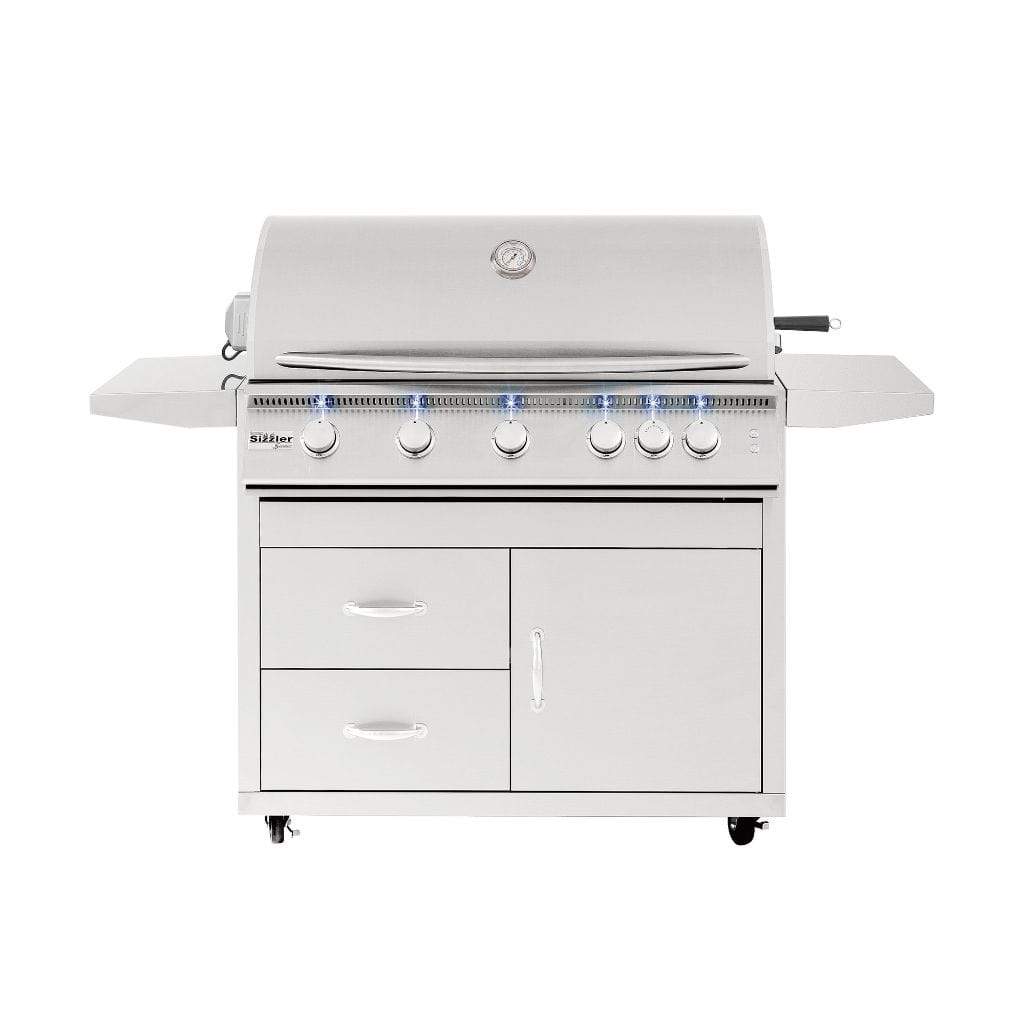 Summerset Sizzler Pro 40" Freestanding Gas Grill SIZPRO40-NG + CART-SIZ40-DC