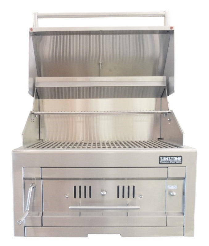 Sunstone 28-Inch Single Zone 304 Stainless Steel Charcoal Grill